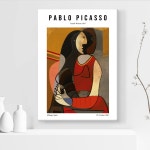 더아트컴퍼니 더 아트 컴퍼니 파블로 피카소 감성 명화그림 80종 1-40 5 PP-앉아있는 여인 I 캔버스액자 50호 116 8 x 80