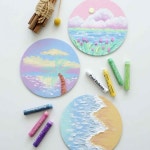 솜씨키트 직접 그리는 생동감있는 풍경화 오일파스텔 드로잉 DIY 키트 1개 꾸덕오일파스텔