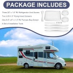 RV 곤충 스크린 냉장고 통풍구용 온수기 커버 20 x 1-1 2 2 8 1 3 8 5 6 퍼니스 버그 스크린 6PC 세트