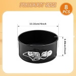 QUYLIXX 8개 4 스프링폼 팬 미니 작은 누수 방지 원형 케이크 치즈케이크와 탈부착 가능한 하단 논스틱 베이킹 몰드 치즈케이크 피자용