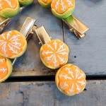 제주 감귤 집게핀 귤모양 과일 머리핀 여행 선물 헤어 악세사리 소품 핀