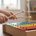 2Pcs 우드 실로폰 망치 글로켄스필 벨 차임 목판 드럼용 7 5 타악기 스틱