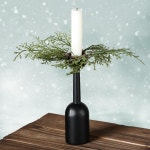 Canlierr 12팩 크리스마스 파인 테이퍼 캔들 장식 1 38 미니 홀더 홀리데이 교회 가정용 테이블 중앙 캔들스틱 12 Pine