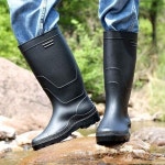 남성 롱 레인부츠 작업 농업 방수 장화 아웃도어 낚시- WFIU6HU