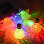 6pcs Led 배드민턴 빛나는 나일론 공 플라스틱 셔틀콕 야외 실내 스포츠에 대 한 조명