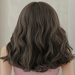 올리브브라운 웨이브 여자긴머리가발 여성용가발