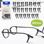 스마트탑 20켤레 미끄럼 방지 안경 이어 그립 후크 실리콘 탄성 템플 팁 슬리브 1