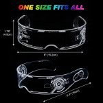 펜시 LED 라이트 업 안경 바이저 야광 사이버펑크 미래형 코스프레 1pcs