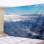 남산 풍경 쉬폰 패브릭 포스터 침실 실내 감성 인테리어 플란넬 가로 G1628