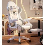 게이밍 의자 학생 피씨방 사무실 서재 PC용 체어 PC방 게임 중역 책상 화이트블루 강철