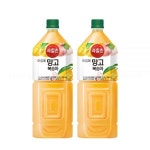 과일촌 아침에 망고복숭아 감귤자몽 과즙음료 2L