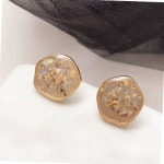 디에스 골드귀걸이 눈꽃 펄 vidsss1424