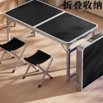 야외 접이식 테이블 옥상 휴대용 스텐 캠핑 대나무