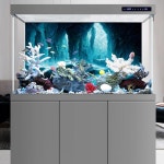 AWERT 30x18 암석 동굴 수족관 배경 기둥 테라리움 어항 48x20in