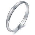 BORUO 925 스털링 링 스태킹 플레인 돔 변색 방지 컴포트 핏 웨딩 밴드 선물 특별한 경우 1 사이즈 4-12