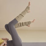 ARBRE 필라테스 오픈토우 롱니삭스 투웨이 레깅스 레그워머 PL-화이트