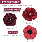 UBQUBQ 개 목걸이 액세서리 팩 6개 개와 고양이 목걸이를 위한 장식용 꽃 부적 Style 1