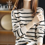 헬렌 심플 데일리 단가라 줄무늬 니트 아비노니트 o481