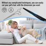 퍼플 드래곤 개 그루밍 가위 세트 - 청커 스트레이트 업 앤 다운 커브드 빗 개와 고양이를 위한 조절 가능한 나사가 7 Chunker Set