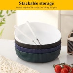 버그랜더 파스타 그릇 4종 세트 샐러드 37온스 깨지지 않는 대형 플라스틱 수프 샐러드 과일 가정 레스토랑 야외 피크닉 캠핑 서빙 접시용