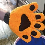 자동차 부드러운 극세사 세차장갑 워시형 미트 주유소 세차타올 윤기