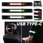 부보 보이다 라이트 안전 반사 밴드 야간 오토바이 헬멧 리플렉터 그린 밴드형 1개 260EX