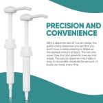 갤런 펌프 디스펜서 - 플라스틱 또는 유리병용 스트로크당 1온스 제공 상업용 가정용 고강도 누수 방지 BPA 프리 38 400 4팩 38 400 Pack of 2