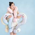 포근한 물음표 낮잠쿠션 휴대 사무실 차량용 힐링템