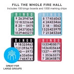 로얄 빙고 성인 시니어 가족을 위한 빙고 게임 세트 공급 - 칩 1000개 카드 100개 점보 덱의 통화