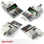 시계와 달력이 샤프 헤비 듀티 컬러 인쇄 계산기 EL-1197PII