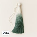 잇츠K 수묵 그라데이션 태슬 전통 보자기 매듭 선물 포장 장식 30개 진녹색 대