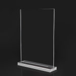 아크릴 메뉴판 투명 pop 꽂이 스탠드 안내판 쇼케이스 테이블 이름표 Y자 A4 세로형