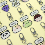 와우박스 어린이집 이름표 네임키링 캐릭터 맞춤제작 가방 열쇠고리 키홀더