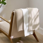 베지터 와플 이불 세트 킹 소프트 침구 직조 침대 세트 3피스 이불 104 x90 1개 베개 샴 면 쉘 폴리에스터 안감 2개 사계절용