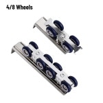 슬라이딩 문짝 롤러 행잉 가정용 레일 도르래 트랙 목재 4 Wheels