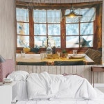 태피스트리 패브릭 포스터 인테리어소품 벽 창문 침실 높이 x 150 너비 cm ATA166-06 G1554 100