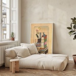 19 책거리 병풍 04 - 한국화 민화 풍속화 책가도 책거리 인테리어 캔버스 포스터 인테리어 A4 캔버스포스터 210x297mm