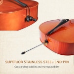 ADM 4 4 풀사이즈 어쿠스틱 첼로 휴대용 가방 초급 첼로 키트 스탠드 활 음소거 로진 성인 학생용 엔드핀 홀더 4 4 Size set1