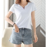 더블제이플러스 여성 반팔 티셔츠 슬림핏 루즈핏 J0850