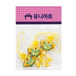 전통 나비 매듭 노랑색 3개입 X5개 DIY 만들기 재료 한복매듭 한복나비매듭 전통공예 매듭끈