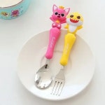 핑크퐁 스푼포크세트-아기상어 입체 8042 S0493