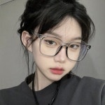 투명테 안경 도수없는 가벼운 대두 투명 뿔테 안경태