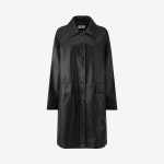 씨씨콜렉트 페이크 레더 스탠카라 롱자켓 c254psf513