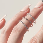 커플링 물고기반지 925 행운 수능 시험운 모녀 레이어드 실반지 은반지 우정반지 로즈골드 1호