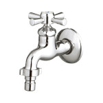 대림바스 대림바스 대림바스 1구 십자 커플링 가로꼭지 발코니수전 DL-G4543