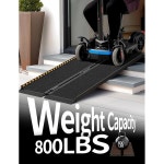 FACHNUO 휴대용 휠체어 경사로 3피트 홈 스텝용 미끄럼 방지 알루미늄 경사로 핸디캡용 도어 임계값 접이식 계단 문 입구 스쿠터 용량 800LBS