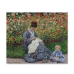 모네 - 화가의 정원에서 카미유와 아들 장 12x10inch 30 5x25