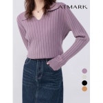 앳마크 앳마크 ATMARK 오픈카라세로짜임니트 AA56KN023G