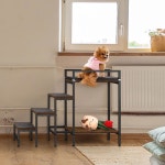 계단이 펫 윈도우 농어 개 침대 작은 개와 고양이를 위한 침대를 4단계 계단 1 4 Steps