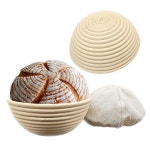 바네통 빵 증명 바구니 세트 2 7 원형 사워도우 라이징 발효 브로트폼 바구니 라이너 수제 천연 라탄 베이킹 도구 가정용 베이커용